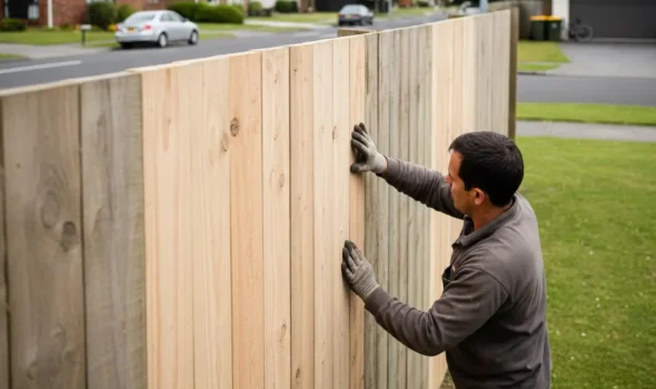 A flawlessly finished wooden fence showcasing the expertise you can trust from Fence Builders Palmerston North.